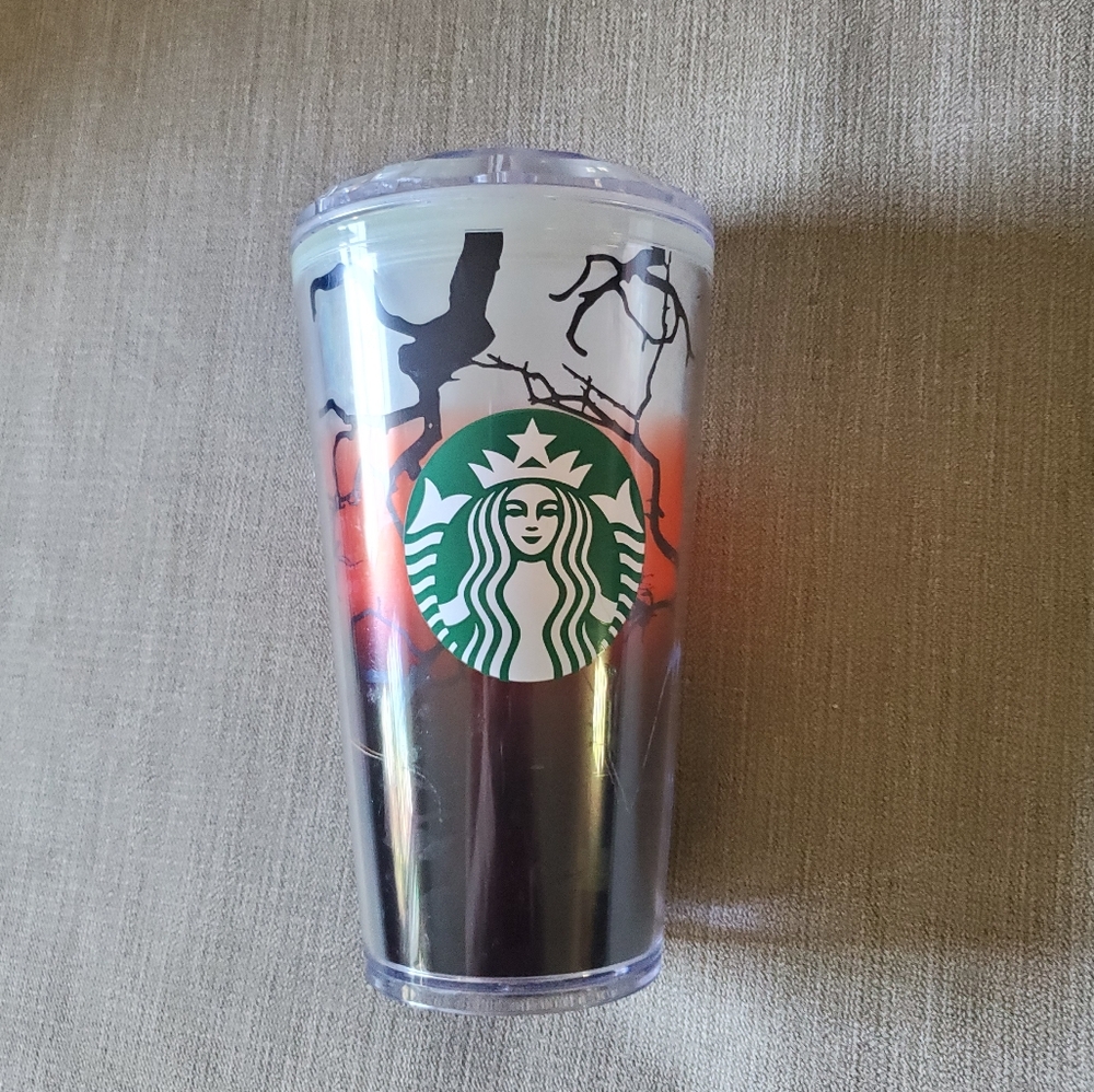 Starbucks 2022 Halloween Raven's Perch Glow-in-the-Dark 16 oz Cold Cup